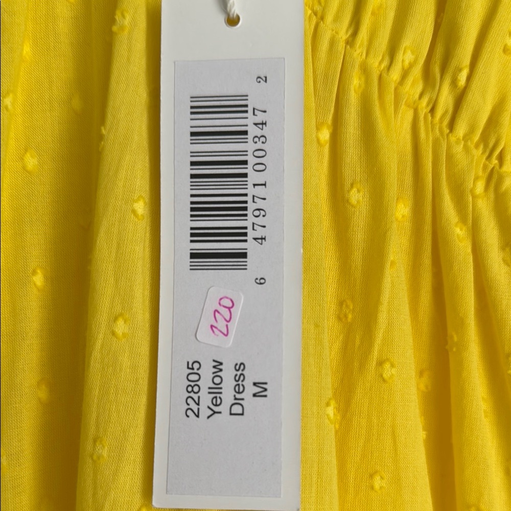 Yellow Ruffled Sleeveless Dress - Picture 7 of 8